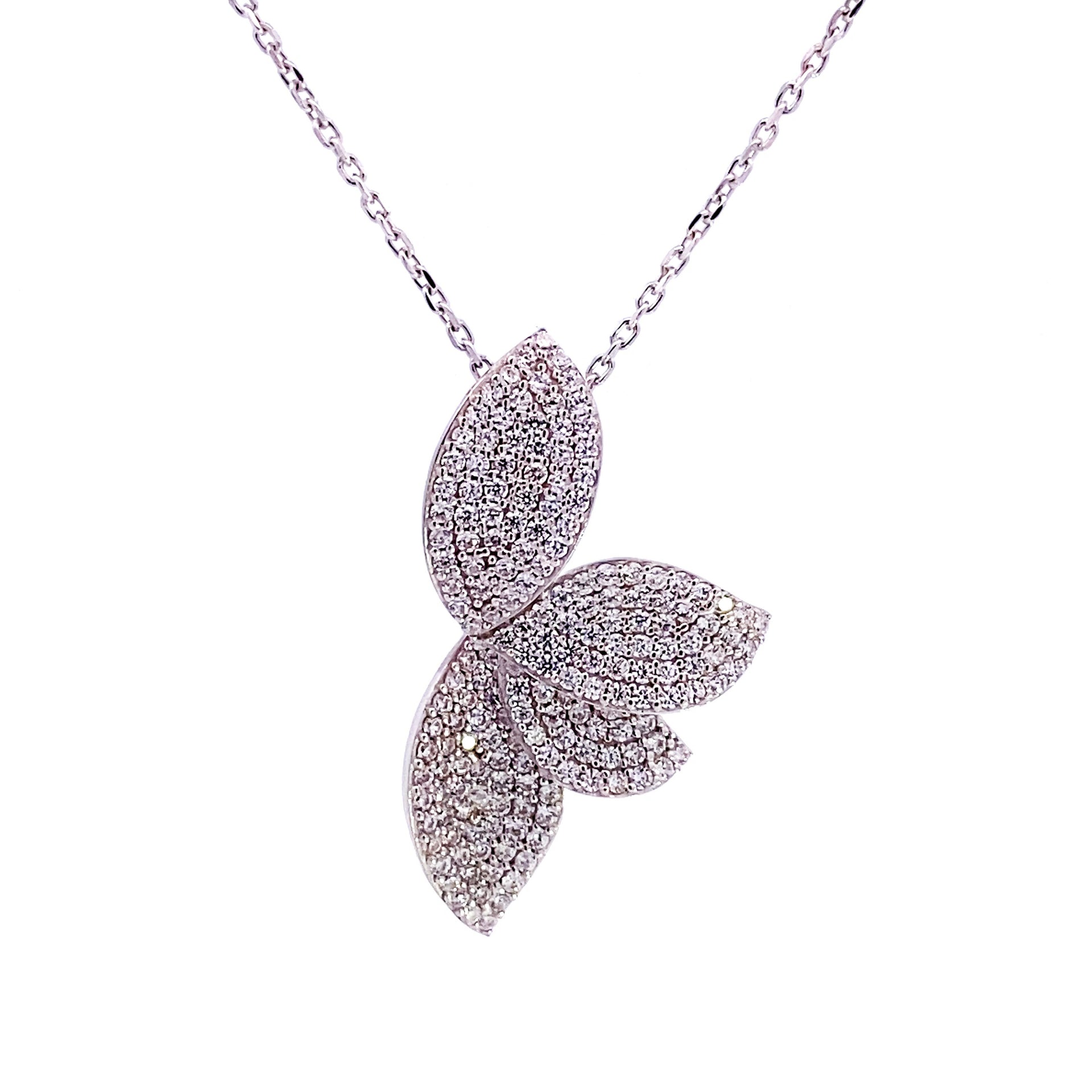 Ralf Scharrer meets Vinczenza!   eleganter 925 Silber- Anhänger in Blätter-Design mit Ankerkette