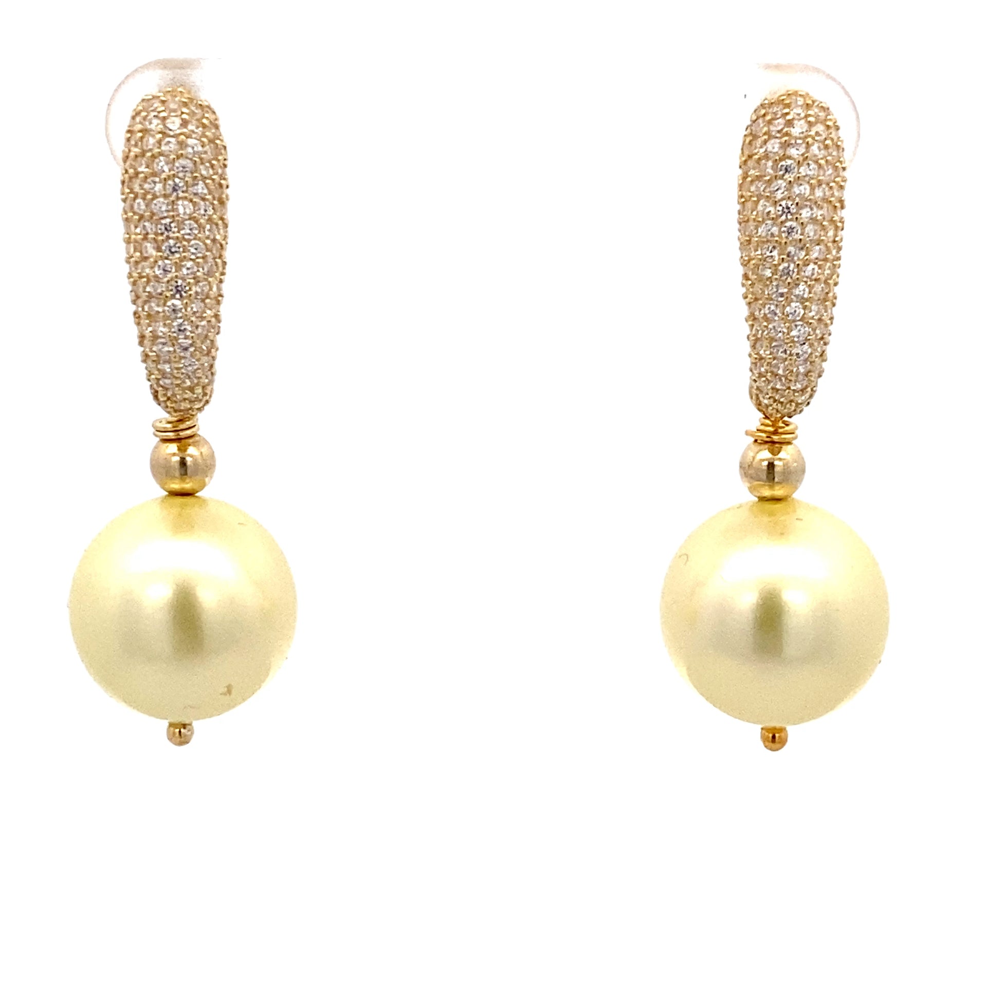 Ralf Scharrer meets Vinczenza!   stylischer Ohranhänger 925 Silber gelbvergoldet in Tropfenform