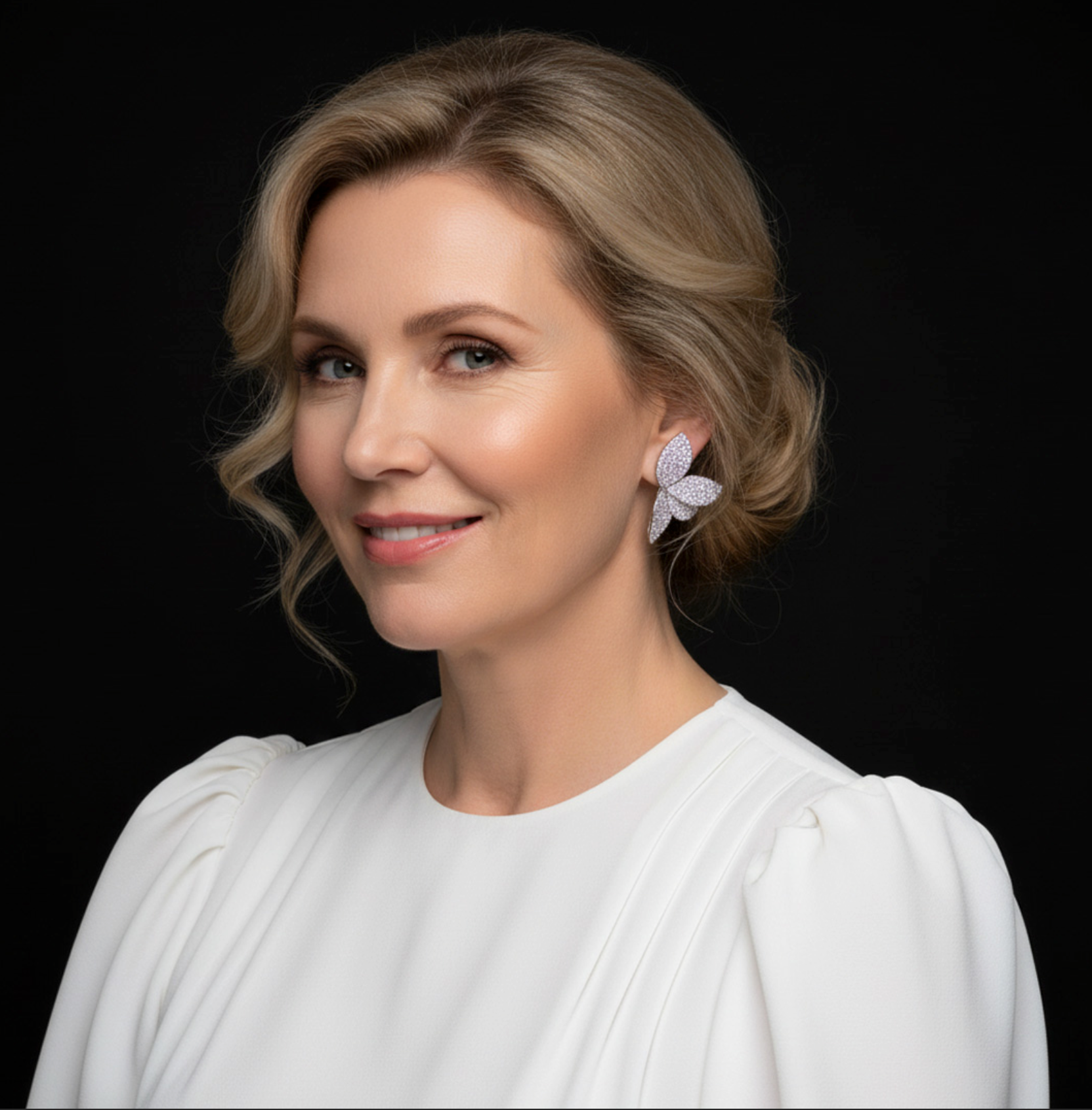 Ralf Scharrer meets Vinczenza!   elegante Silber- Ohrringe im Blätter- Design rhodiniert