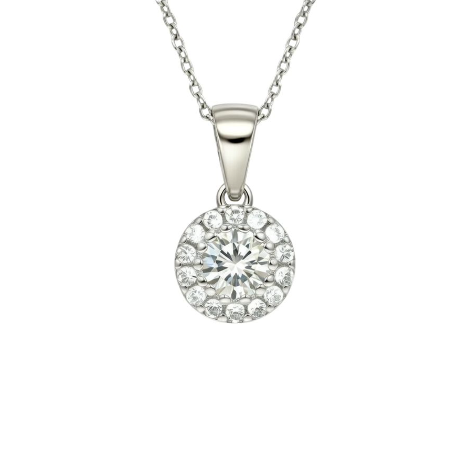 Ralf Scharrer meets Vinczenza!    stylischer Silber Anhänger mit Zirkonia- Steinen und Venezianerkette