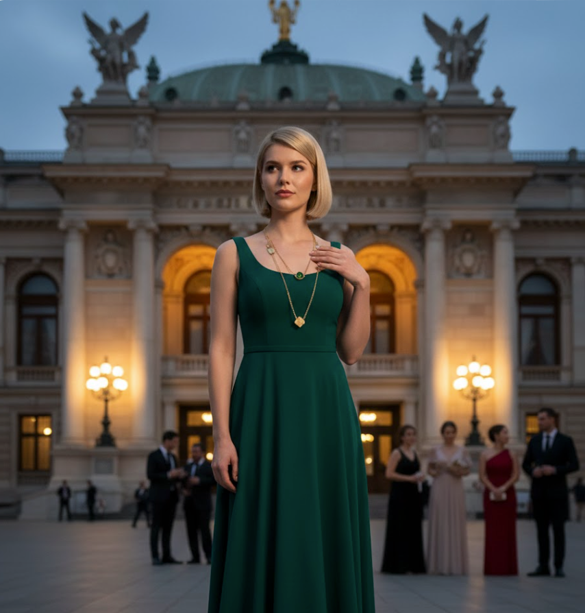 Ralf Scharrer meets Vinczenza!  stilvolles Silber-Collier mit facettierten Period und polierten 4- Eck -Elementen