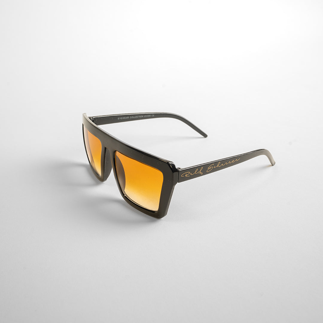 Sonnenbrille SunLight - Orange mit schwarzem Oversize- Rahmen