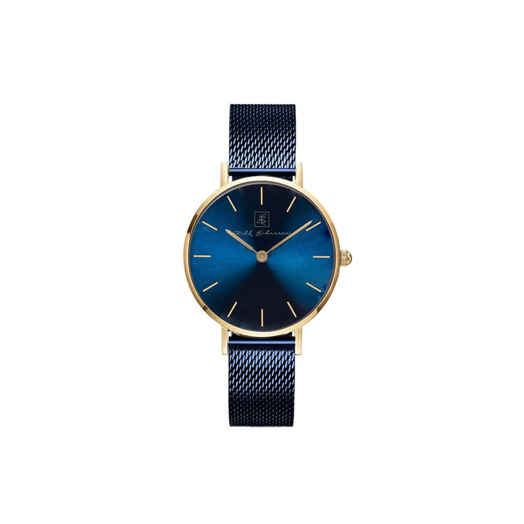 Designed für Dich und Deinen Stil! Damenuhr mit dunkelblauem Milanese-Armband und dunkelblauem Ziffernblatt “Kiel” 32 mm