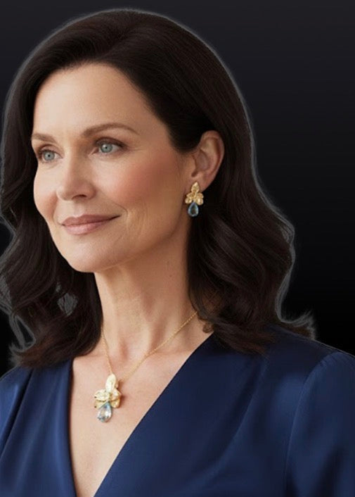 Ralf Scharrer meets Vinczenza!  exklusiver Silber Anhänger im Blumen- Motiv poliert mit Ankerkette