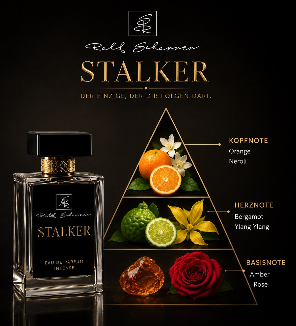 Eau de Parfum “Stalker”  Extrait  Der einzige Unisex- Duft, der Dir folgen darf! Langanhaltener einzigartiger Duft