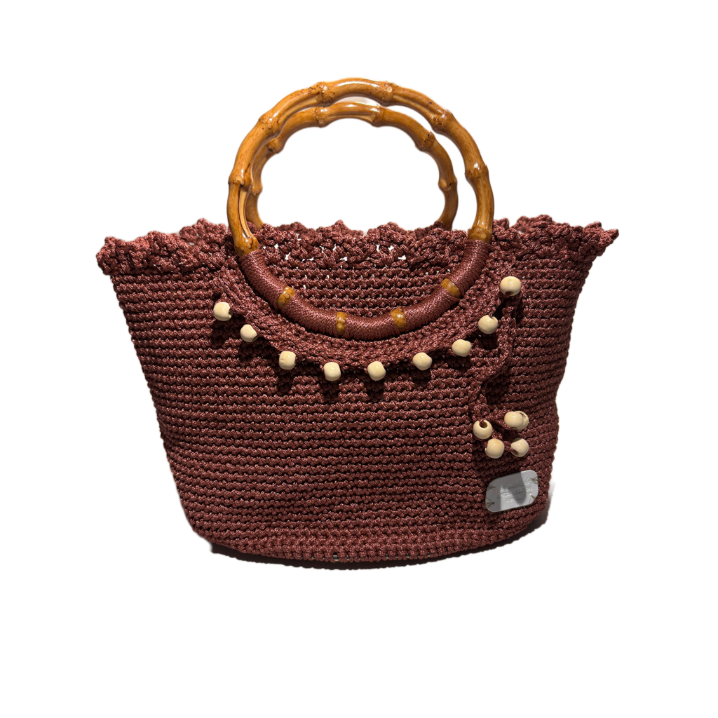 Ralf Scharrer meets Cemile Tiryaki - Handmade Unikat "Celine- Handbag" gehäkelt, Rostrot